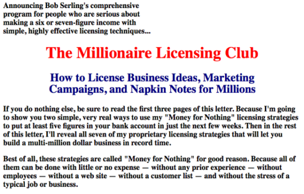 Bob Serling – Millionaire Licensing