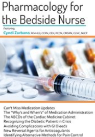 Cyndi Zarbano – Pharmacology for The Bedside Nurse