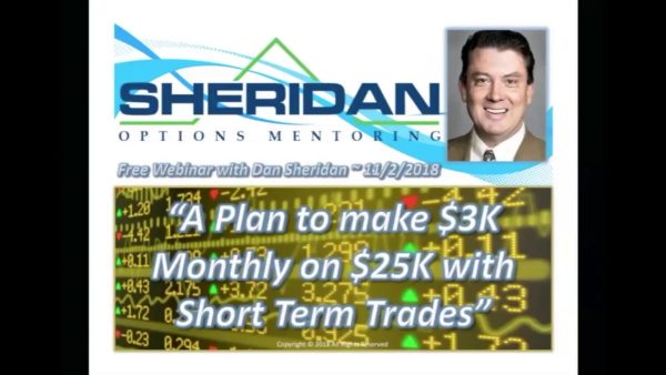 Dan Sheridan – A Plan to make $3k Monthly on $25k with Short Term Trades