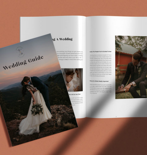 Dirty Boots and Messy Hair – Customizable Wedding Guide Template – Minimalistic