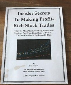 Jack Carter – Insider Secrets to Making Profit-Rich Stock Trades