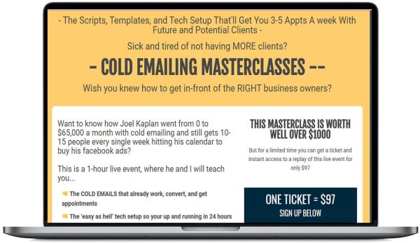 Joel Kaplan – Cold Email Masterclasses