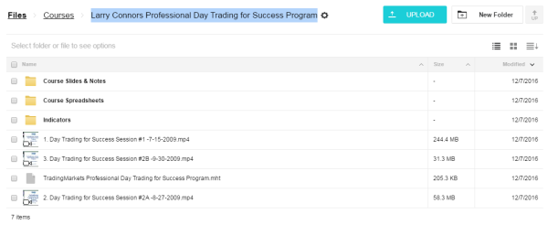 Larry Connors Professional Day Trading for Success Program