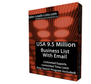 Sales Leads Lists – USA 9.5 Million Business List with Email