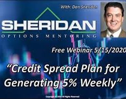 Sheridan Mentoring – Credit Spread Plan to Generate 5% Weekly