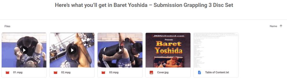 Baret Yoshida Submission Grappling 3 Disc Set Download
